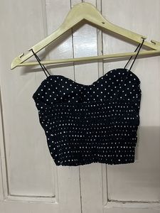 Black Polka Dot Top