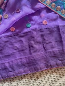 Saree With Stitched Blouse