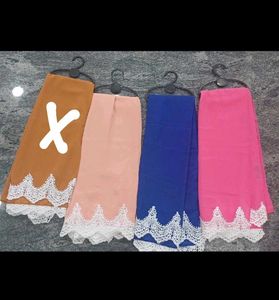 Premium White Lace Scarf Collection