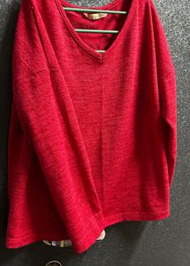 Red Casual Top
