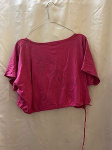Pink Bow Crop Top