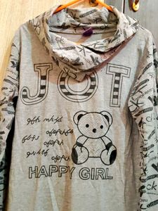Cute Bear Graphic Pullover Hoodie