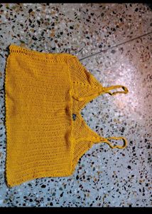 Crochet Yellow Top Corset