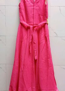 Cute Pink Dress with adjustable belt