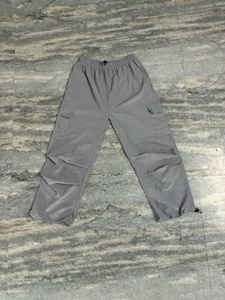 Grey Baggy Fit Cargo Pants