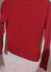 Red Long Sleeve Top