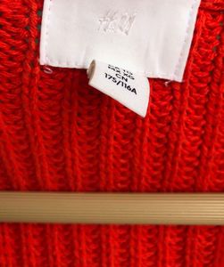 Red Knit Cardigan