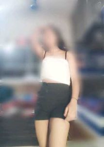 Korean short net crop top