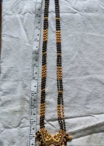 Lakshmi Locket Black Beads