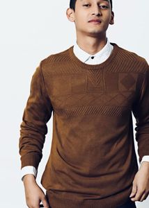 Mr Bowerbird Men Heritage Brown Pullover