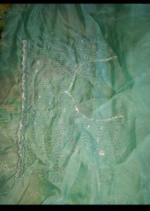 New stones work saree with designer blouse piecd