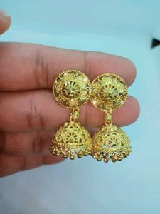 Brand New Golden Jhumka With FREE POD BAGS