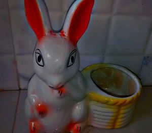 Rabbit Design Ceramic Vase