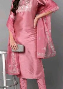 Pink Embroidered Salwar Kameez