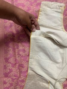 Pure Khaddi Banarasi Saree With Blouse