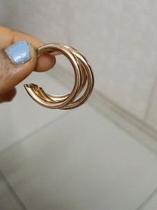 Rose Gold Hoops Earring