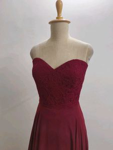 Elegant Maroon Maxi Dress
