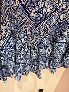 Blue IKAT Midi Dress