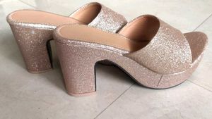 Sparkly Platform Heel Sandal Unused