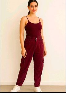 Maroon Cargo Pants
