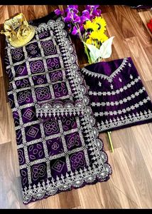 Elegant Maroon Bandhani Saree