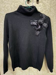 Black High Neck Sweater