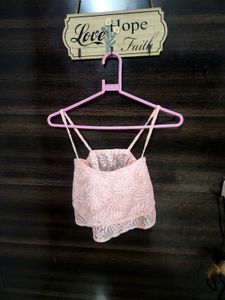 Lace Padded Cami Crop Top - Beach Wear ⛱️