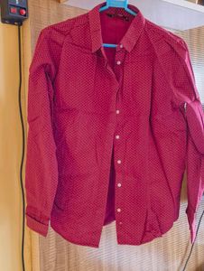 Stylish Red Patterned Shirt