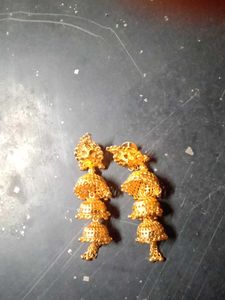 Elegant Gold Jhumka Earrings