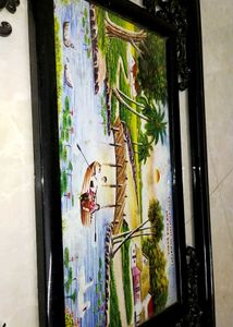 Framed Kerala Backwater Painting