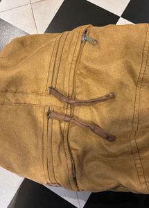 Suede Drawstring Backpack