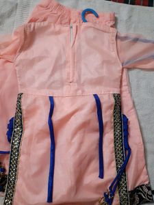 Kids Salwar Orange And Blue