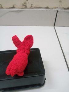 Red Crochet Bunny