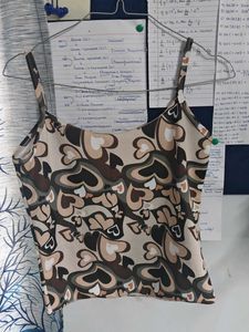 Heart Print Cami Top