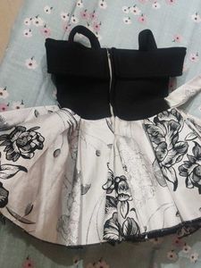 Beautiful Grey Black Party Wear Frock