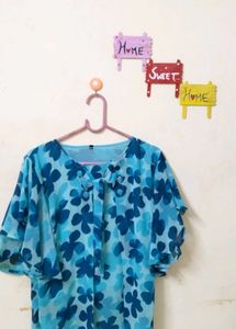 Blue Floral Top