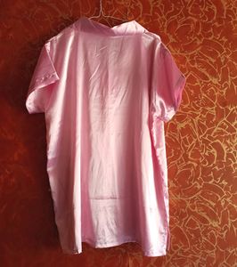 Pink Satin Night Dress