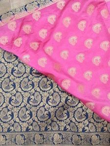 Pink Banarasi Silk Saree