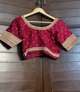 Wedding Special Burgundy Gold Work Lehenga Choli