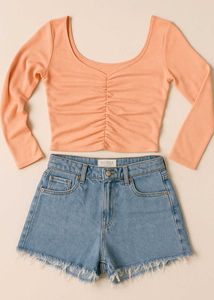 PEACH DENIM COMBO