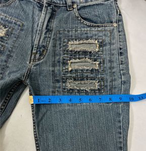 straight blue denim