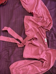 💖 Pink Nylon Crop Top 💖
