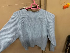 Blue Knit Cardigan