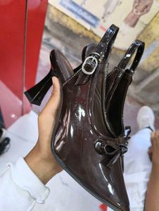 Cute Brown Slingback Heels