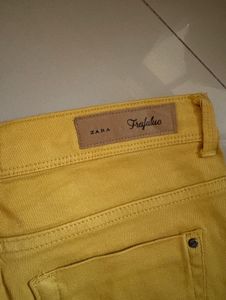 Zara Trafaluc Mustard Yellow Jeans