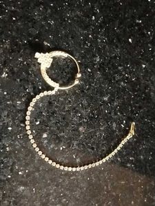 Sparkling Nose Ring with Chain