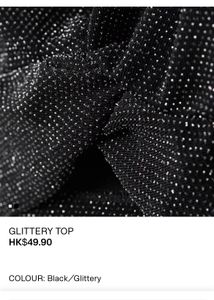 Divided H&amp;M Black Glittery Top