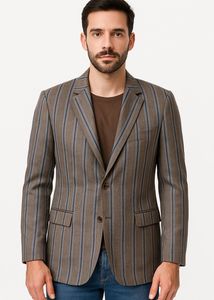 Striped Brown Blazer