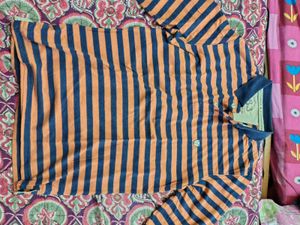 All Rugged Striped Polo Shirt - Medium