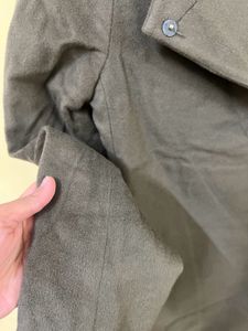 Olive Overlap Over Coat